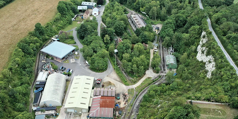 360 degree view from above Amberley Museum