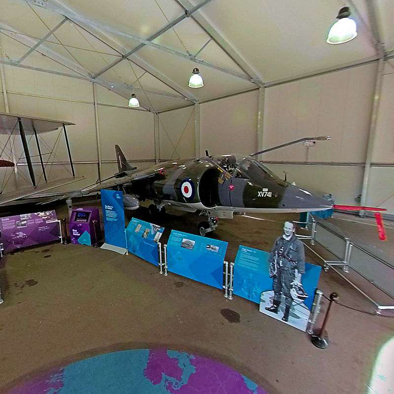 360 degree images from inside Brooklands Aircraft hanger and flight shed